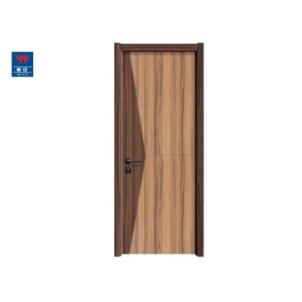 Eco- Friendly Material Interior Modern Solid Wooden Door PVC With Trims Frame Unit