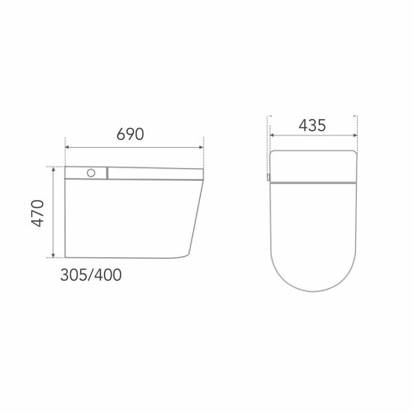 Remote Control Siphonic Toilets Automatic Flip Modern Smart Toilet White With Flush Seat Heating