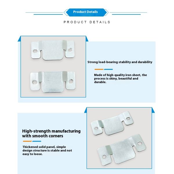 Bed Frame Connector Bracket Frame Hook Metal Sofa Joint Connection Clip Segment Sliding Furniture Hardware