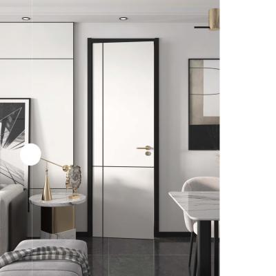 Melamine Bedroom Wooden Interior Doors Panel Solid Core White Primer Modern