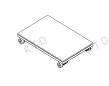 304 Stainless Steel Flatbed Trolley 300kg Capacity