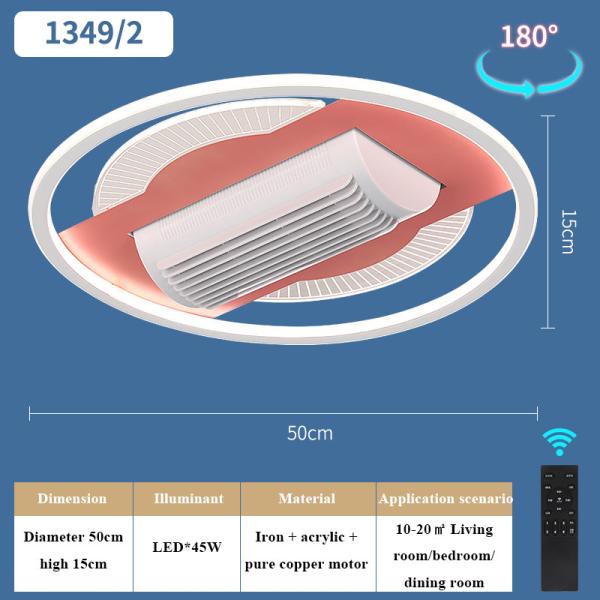 Manufacturer Remote Control Home Ceiling Fans 45W LED Silent Ceiling Fan With Light