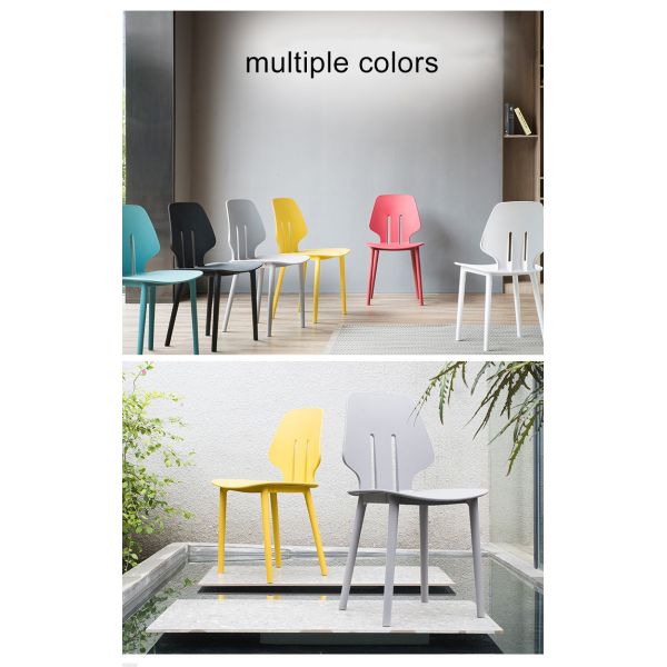 Nordic Modern Color Plastic Hotel Dining Chair Outdoor Leisure Cheap Garden PP Chairs