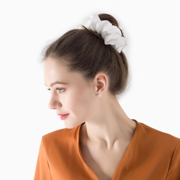 OEM ODM Round Silk Padded Headband , 3.5cm Night Mulberry Silk Scrunchies