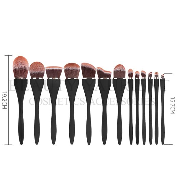 Durable 13 Piece Face Makeup Tools 3 Tones Synthetic Cosmetic Brush