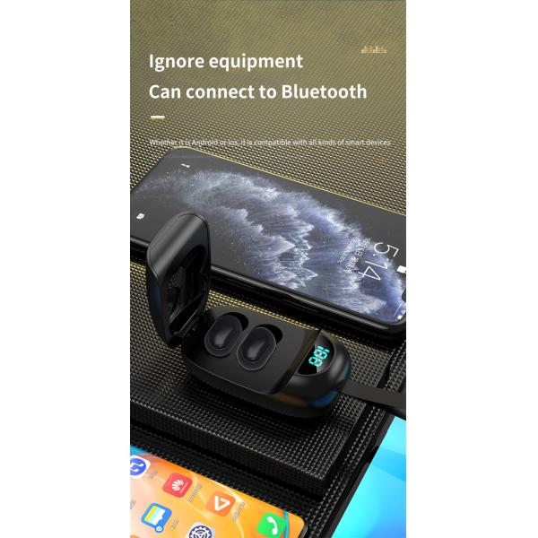 Digital Power Display Creative Sports Earphones BT5.0 Recyclable ABS