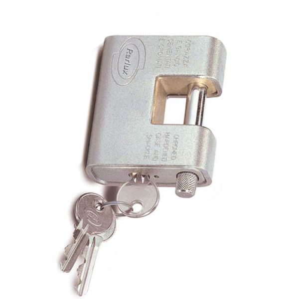 Rarlux 70-90mm Safety Solid Padlock Brass Body Chrome Plated Case-hardened Rectangular Padlock