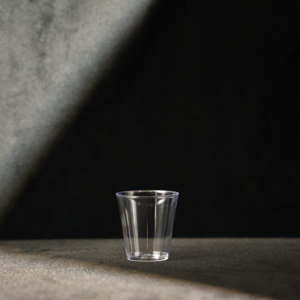 Durabilidade 60ml copos de plástico PS redondo para bebidas quentes e frias com logotipo personalizado