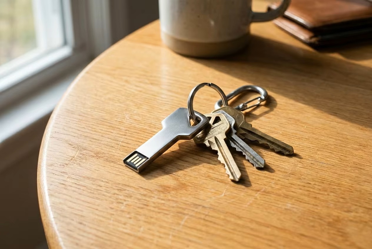 Encryption Enabled Zinc Alloy Key USB Flash Drive Custom Design Welcome Durable Secure Storage Device Ideal For Business