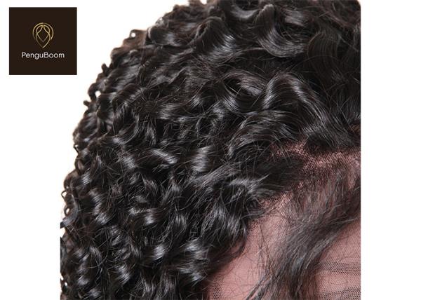 Fluffy 20inch 100 Real Human Hair Wigs Deep Wave 4x4 Closure Wig