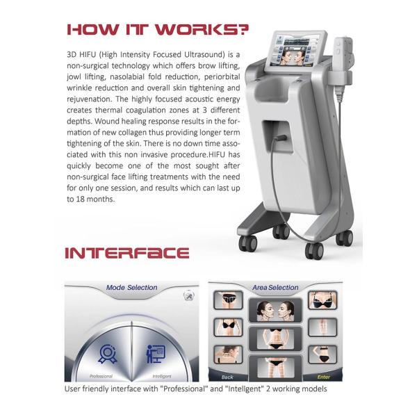 Newest 800w 20000 shots 3D Hifu Face Lifting Facial Wrinkle Removal Skin Tightening Machine