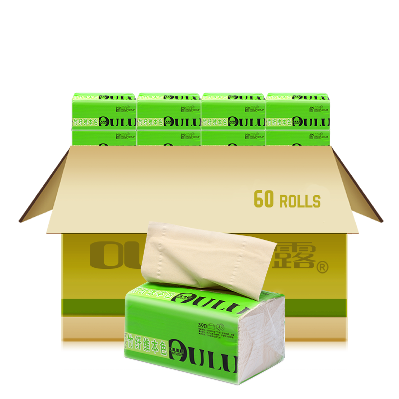 Hot Selling High-quality Absorbent and Soft 100% Virgin 3-layer Bamboo Pulp Customizable Box Tissue Facial Tissue 135 Sheets/Box