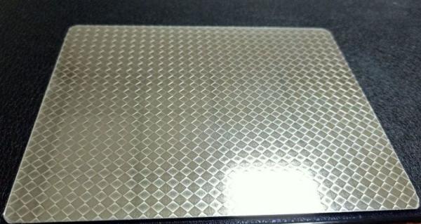 Patterned / Textured Card Lamination Steel Plate Custom Size 0.8mm Thick