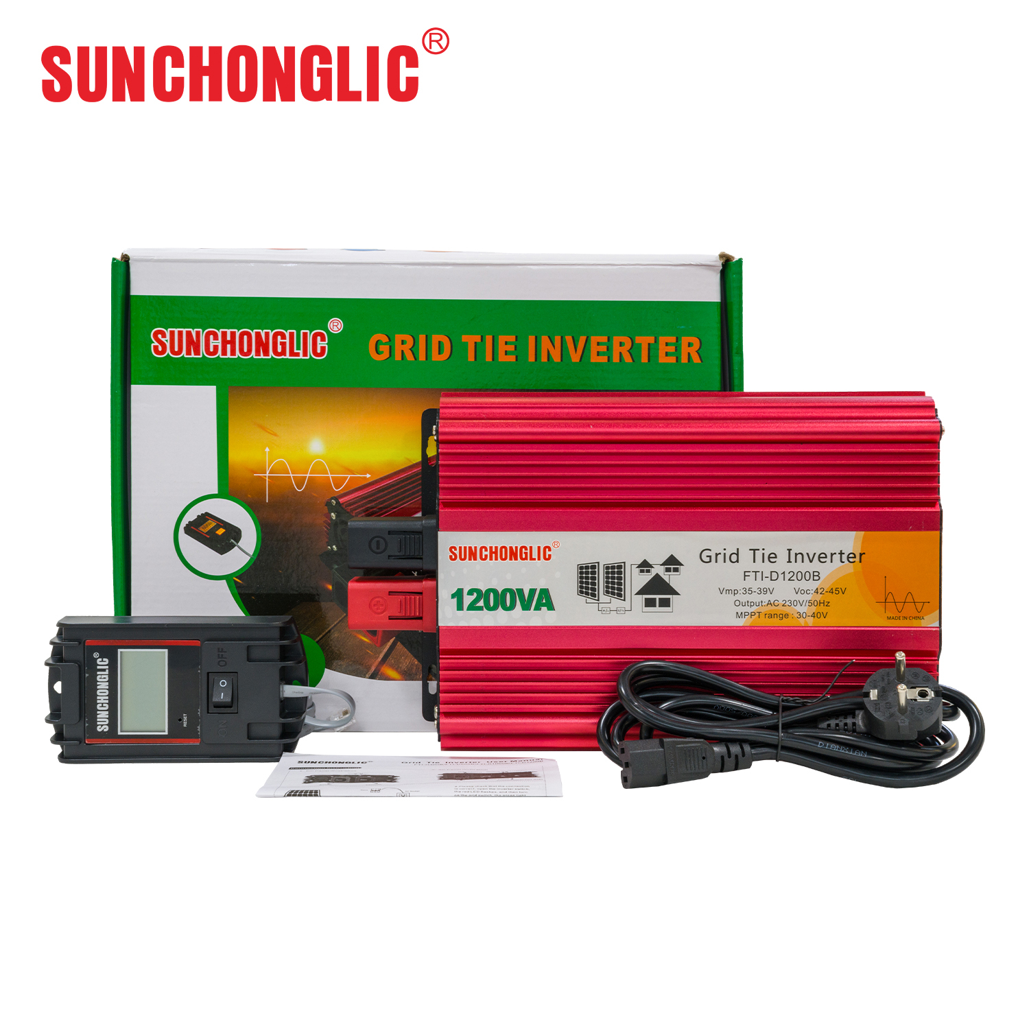 FTI 1200W Output Pure Sine Wave Grid Tie Inverter with LCD Display for Solar On Grid Tied Systems