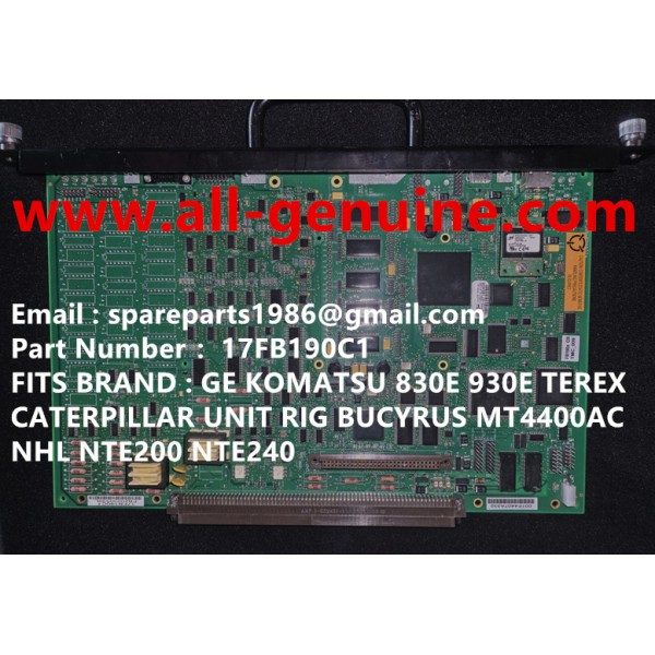 17FB190C1 CARD KOMATSU 730E 830E 930E 960E MINING DUMP TRUCK WHEEL MOTOR DRIVE GE