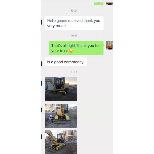 Mini Excavadora de rastro de goma de 300 mm 400 mm 450 mm 500 mm