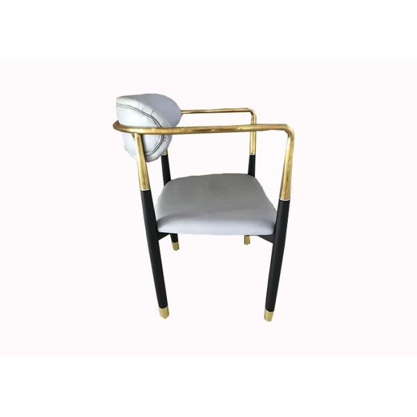 Living Room 44cm Wrought Iron Upholstered Dining Chairs