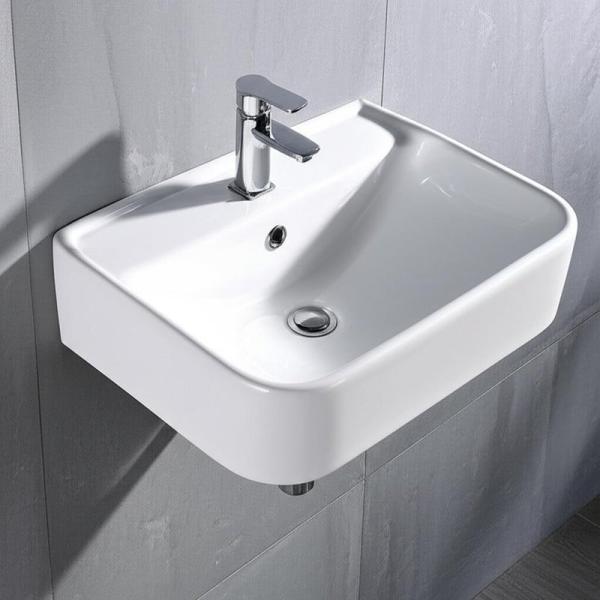 Lavabo de comptoir en céramique intégré de style crème moderne, nouveau lavabo créatif d'extérieur pour hôtel, balcon domestique, salle de bain moderne