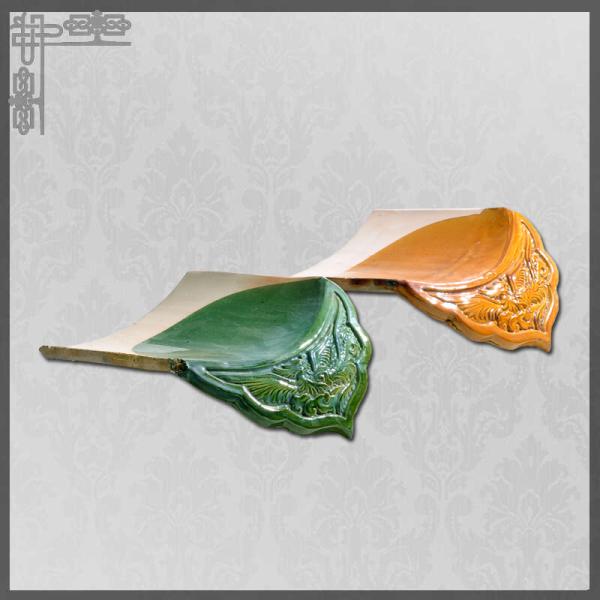 Покрашенные керамические китайские застекленные черепицы газебо украшения черепиц азиатские деревянные