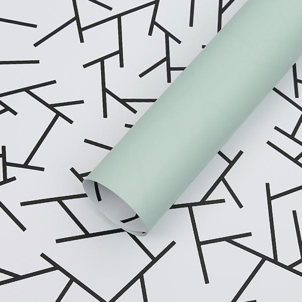 Двойной упаковочная бумага сделанная по образцу стороной пластиковая цветка флориста 58cm*58cm