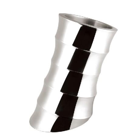 Bamboo Tilted Stainless steel ice bucket SHKT-4016,metal ice bucket