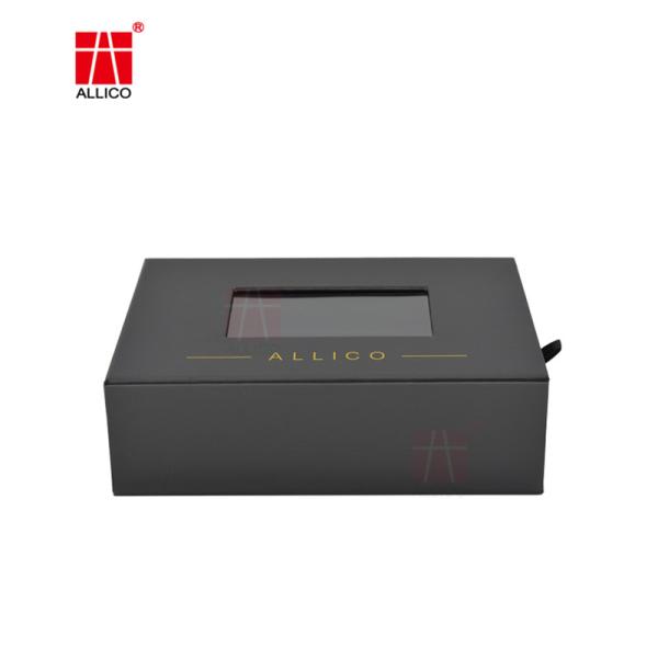 Горячее штемпелюя 300gsm C2S 4.5inch сползая подарочные коробки ящика с окном ясности PVC