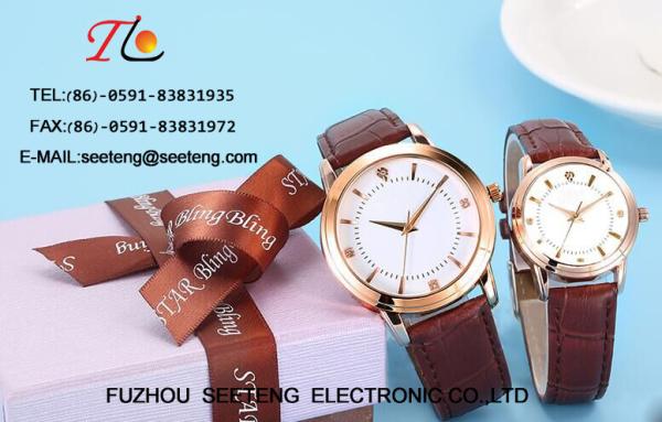 WHOLESALE PU STRAP AND ALLOY CASE QUARTZ  WATCHES WITH DIAMOND  COUPLE WATCH