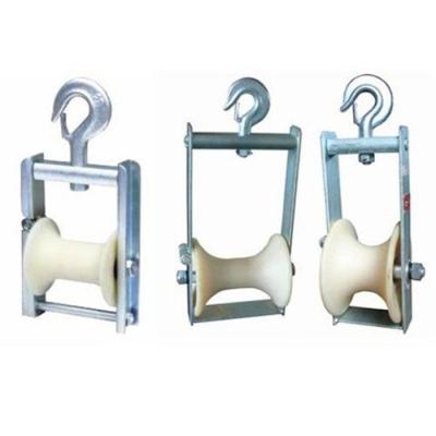 do gancho de nylon da polia de 130mm cabo aéreo que amarra o bloco que amarra o rolo