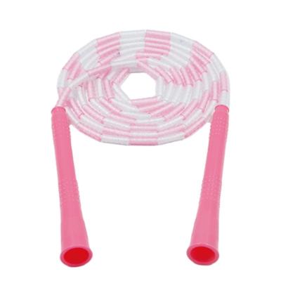 Eco Friendly Pink Soft Beaded Adjustable Jump Rope 110g OEM