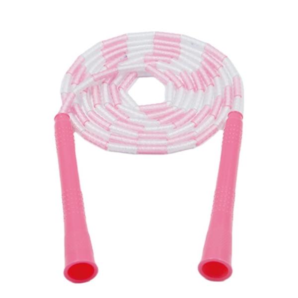 Eco Friendly Pink Soft Beaded Adjustable Jump Rope 110g OEM