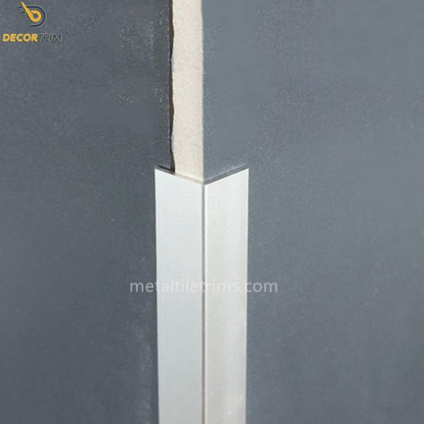 Matt Silver L Shaped Profile Tile Accessories Tile Trim / 2600mm Length