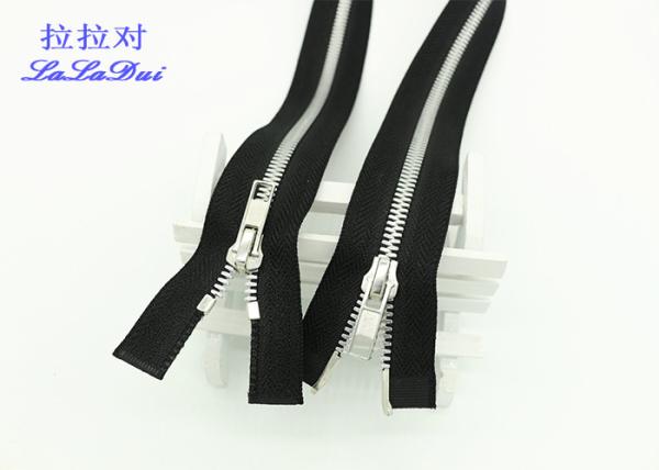 Brass Teeth 20 Inch Two Way Metal Zip Euro Type Length Customized For Cardigans