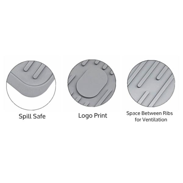 Amazon Original Drying Mat Silicone Dishes Drying Kitchenware BPA Heat Resistant Folding Dining Table Custom Dish Draining
