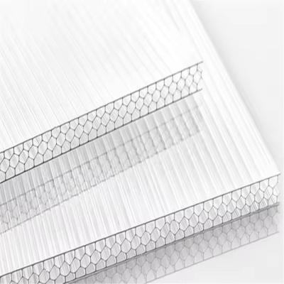 Transparent UV Covered Polycarbonate Hollow Sheet with 6-16 mm Thick Honeycomb Structure for Eco-Friendly Applications