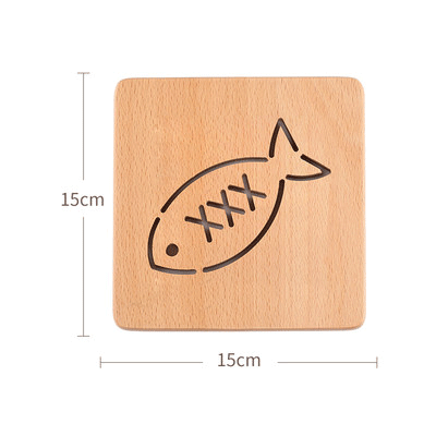 Square Round Tree Trivets Holder Luxury Design Style Wooden Heat Resistant Pads