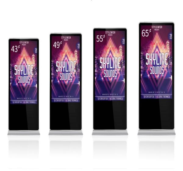 Interactive Touch Screen Kiosk 43 55 65 Inch Indoor Floor Standing Digital Signage