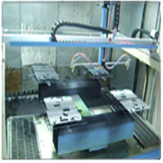 Servo Motor Drive Automatic Paint Spraying Equipment 600mm For Metal Plastic