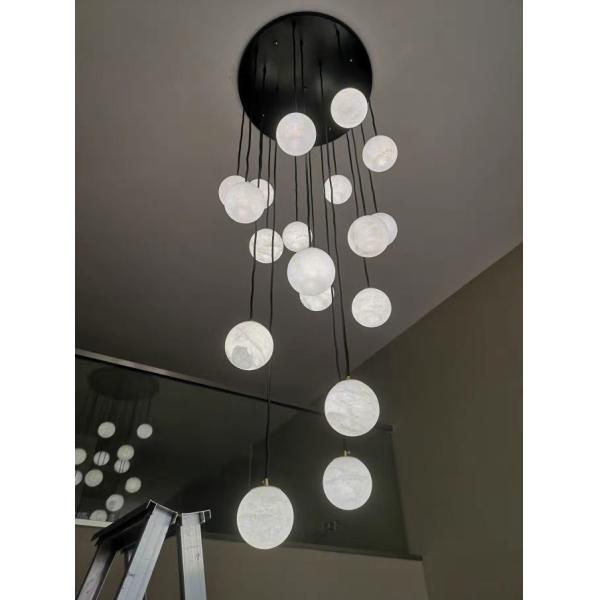 Спиральная современная кристаллическая люстра Зал длинный флеш монтаж люстры освещение кристаллический блеск Led L'Escalier огни