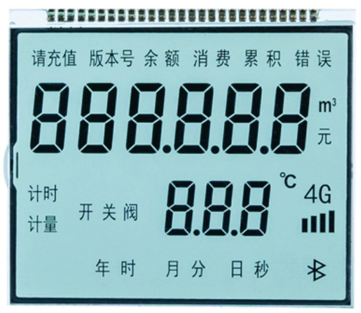 OEM 6 O′ Clock TN Segment LCD Display Положительный пропускной дисплей водомера