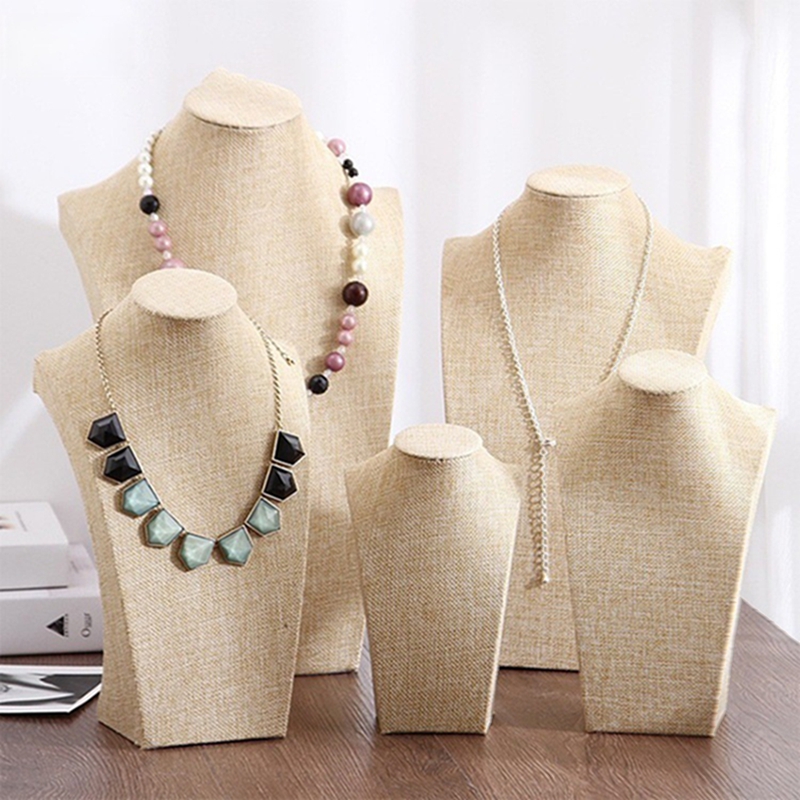 Custom Jewelry Necklace Display Stand with Durable PU Leather Light Weight and Portable Design