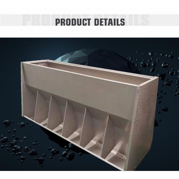 SUS 201 Stainless Steel Feed Trough For Weaning Pig Hog 6 Holes