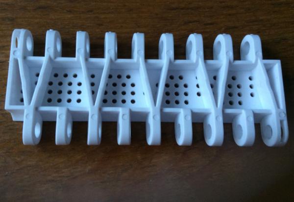 ZY8000FG-3 unichains OPB 4V-36% maximum airflow plastic conveyor modular belt flush grid belt