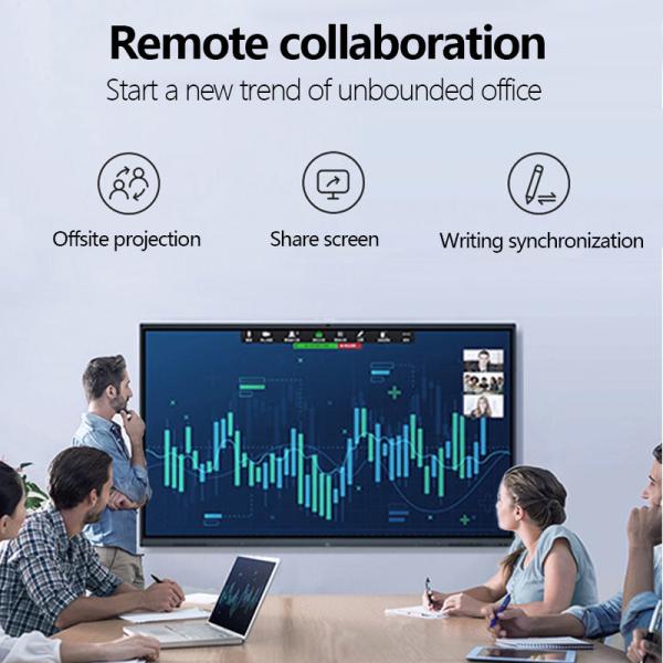 75 86 inch 4K mobile stand smart board Windows and android 11 system intelligent interactive flat panel for education