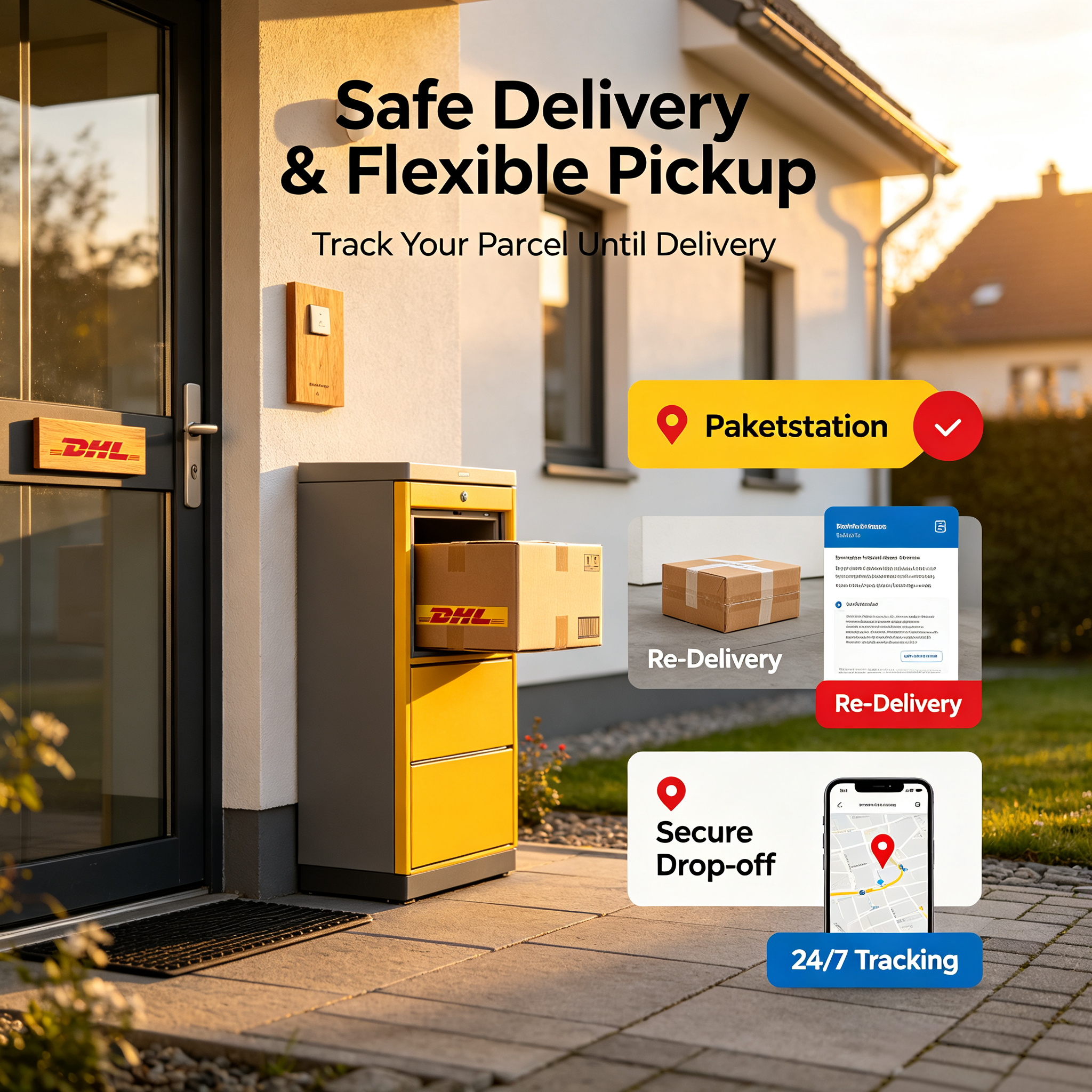 Door To Door DHL International Express Shipping China To Germany 3 - 5 Business Days