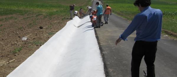5mm Cement Impregnated Cloth-CemenTEX for slope protection and ditch lining