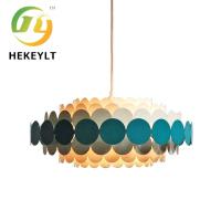 Chandelier à LED en métal D40cm pour chambre à coucher salon avec style moderne