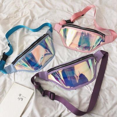 Fashion Laser Waist Bag Transparent All-Match Bag New Waist Bag Ins Women'S Messenger Bag Sports Bag