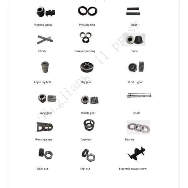 ISO9001 Oil Making Machinery Oil Press Spare Parts OEM ODM