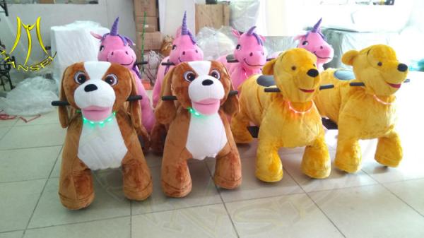Hansel amusement games machine and plush coin operated games ride for kids