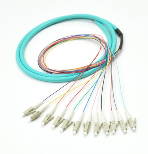 LC/UPC 50/125 APC OM3 3m 12core Fiber Optic Pigtail